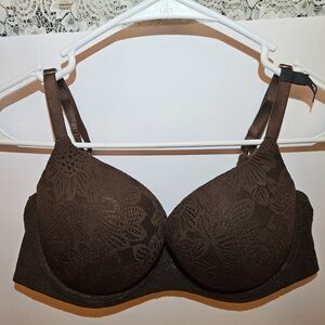Aerie Dark Brown Underwire Push Up Lace Bra